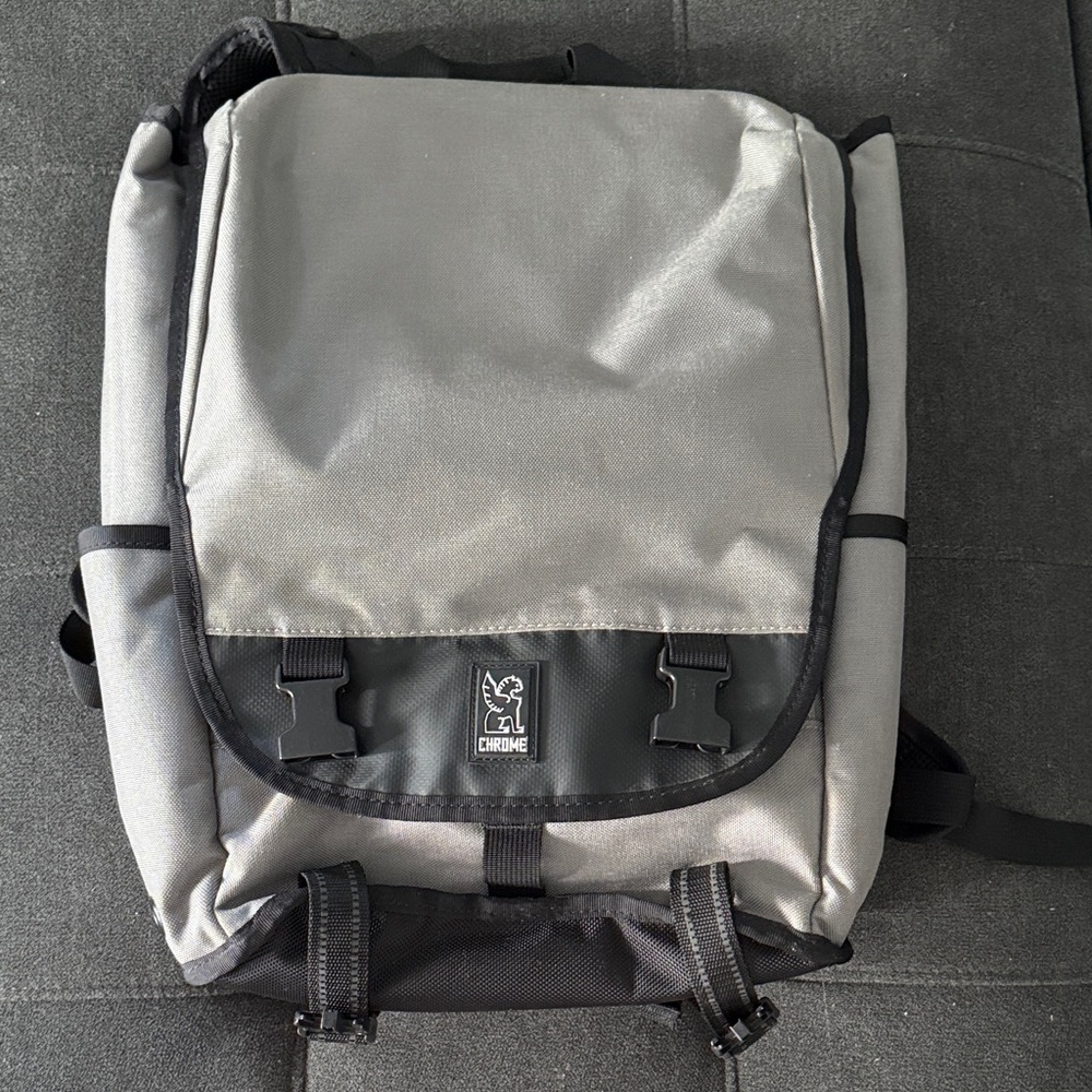 Chrome Gray and Black Women's Backpack